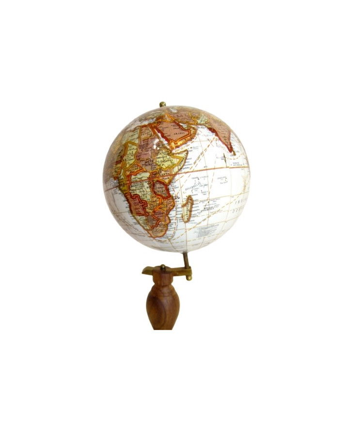 Elegancki Globus ozdobny na drewnianej podstawie - World GLB-0096B