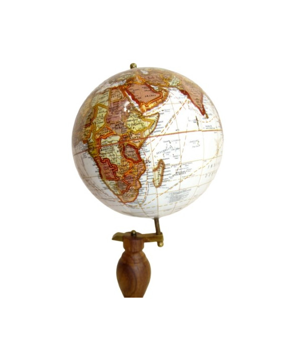 Elegancki Globus ozdobny na drewnianej podstawie - World GLB-0096B