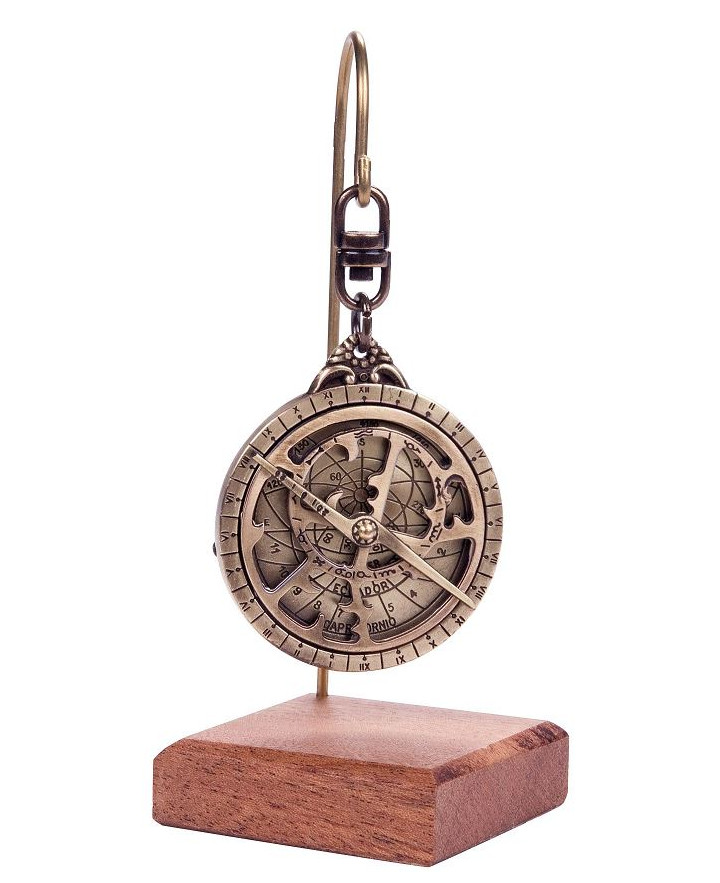 Astrolabe – miniature H81 on a wooden base