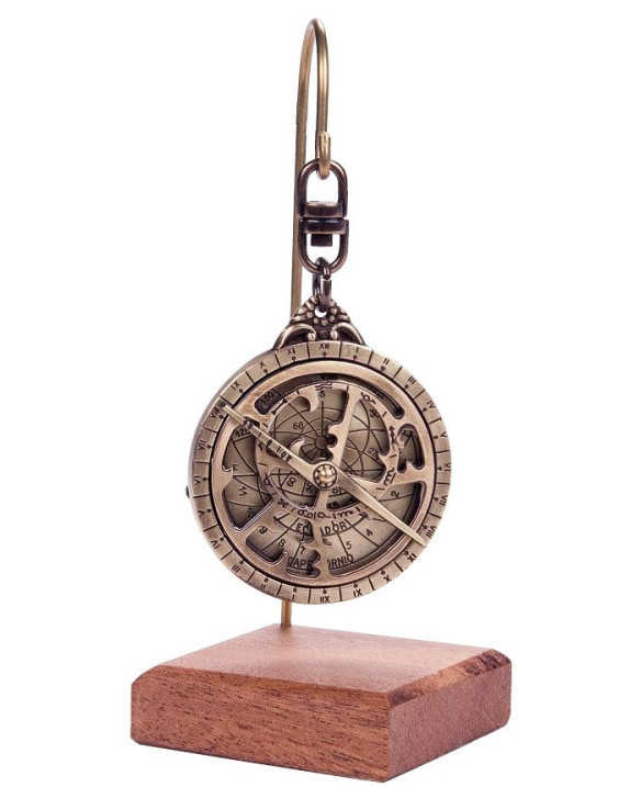 Astrolabe – miniature H81 on a wooden base