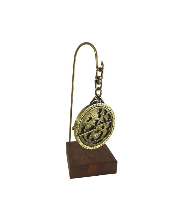 Astrolabe – miniature H81 on a wooden base