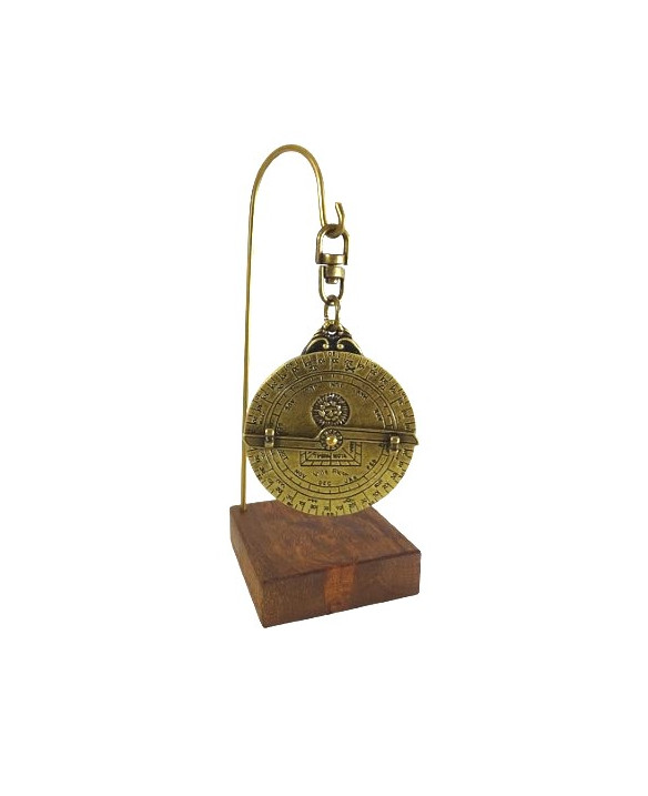 Astrolabe – miniature H81 on a wooden base