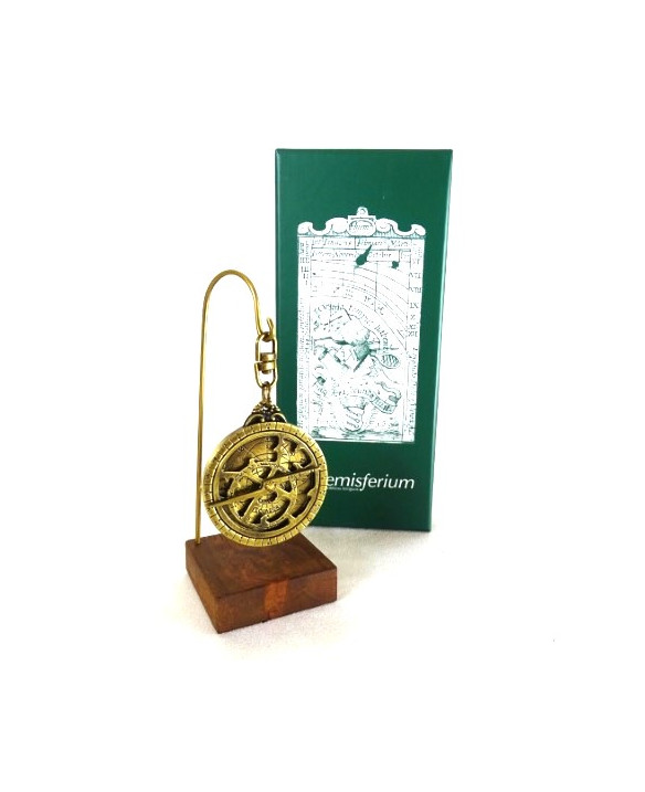 Astrolabe – miniature H81 on a wooden base