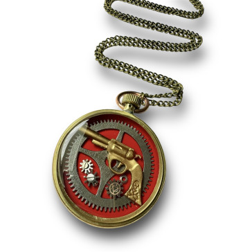 PENDANT - GUN IN RED (OLD BASE) 2