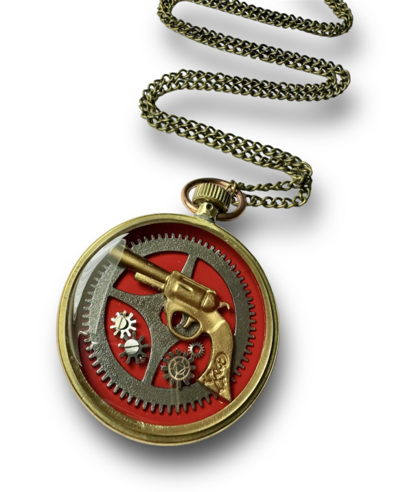 PENDANT - GUN IN RED (OLD BASE)