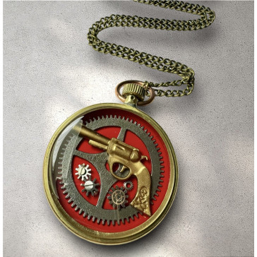PENDANT - GUN IN RED (OLD BASE)