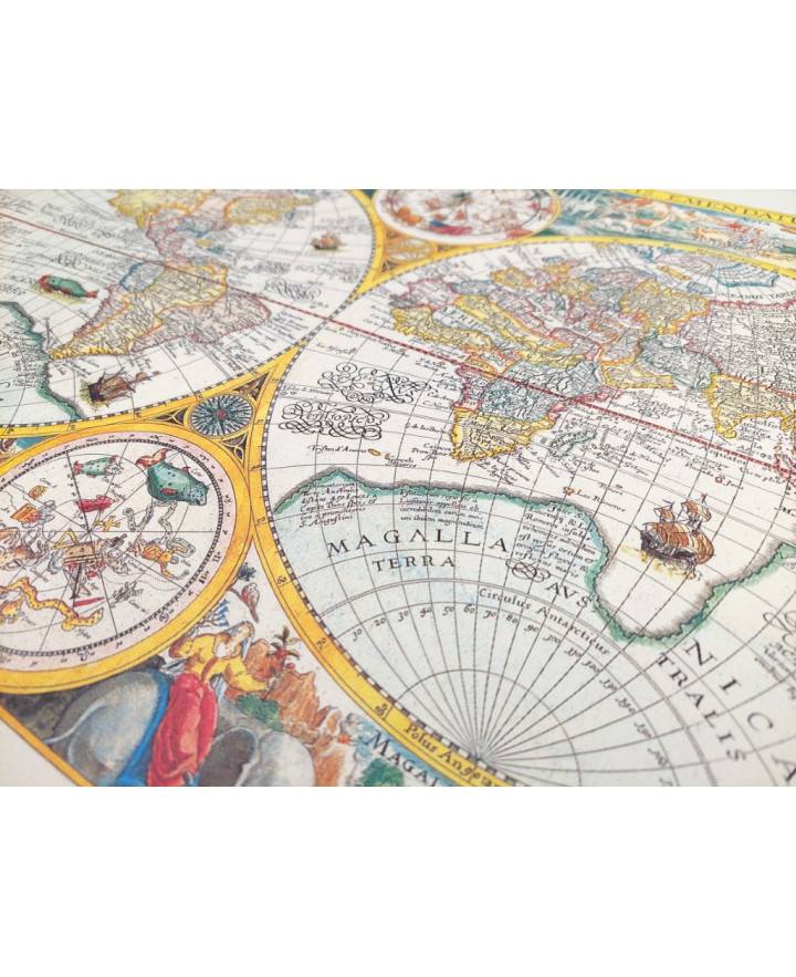 Old Map of the World – Orbis Terrarum reprint – P. Plancius, 1594. M1594