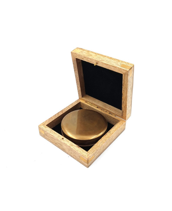 Hiking compass in a wooden box 1042
