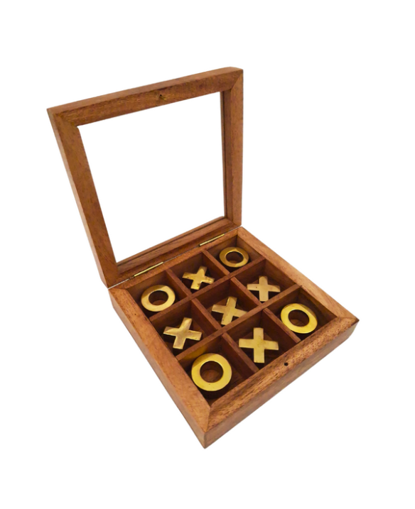 Tic-tac-toe in a box with a glass lid - DNU-004
