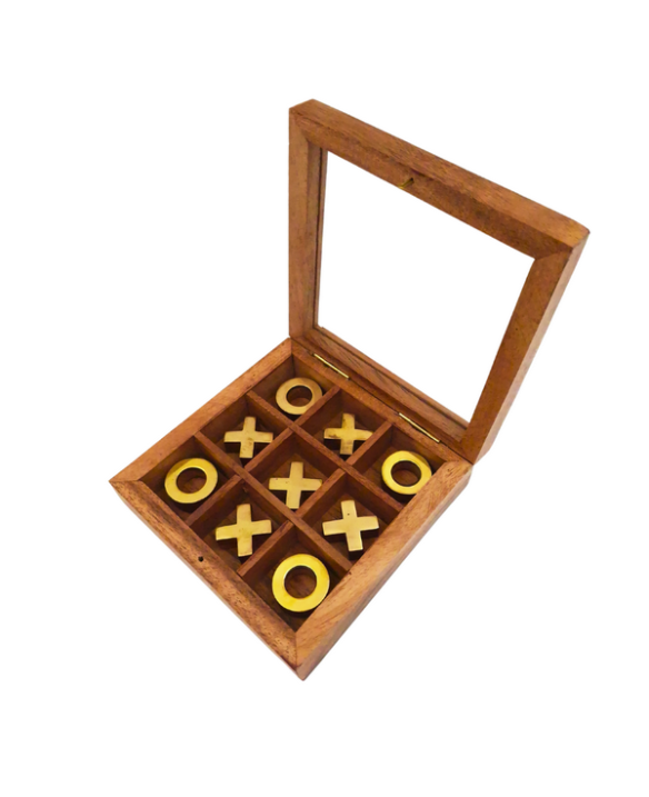Tic-tac-toe in a box with a glass lid - DNU-004