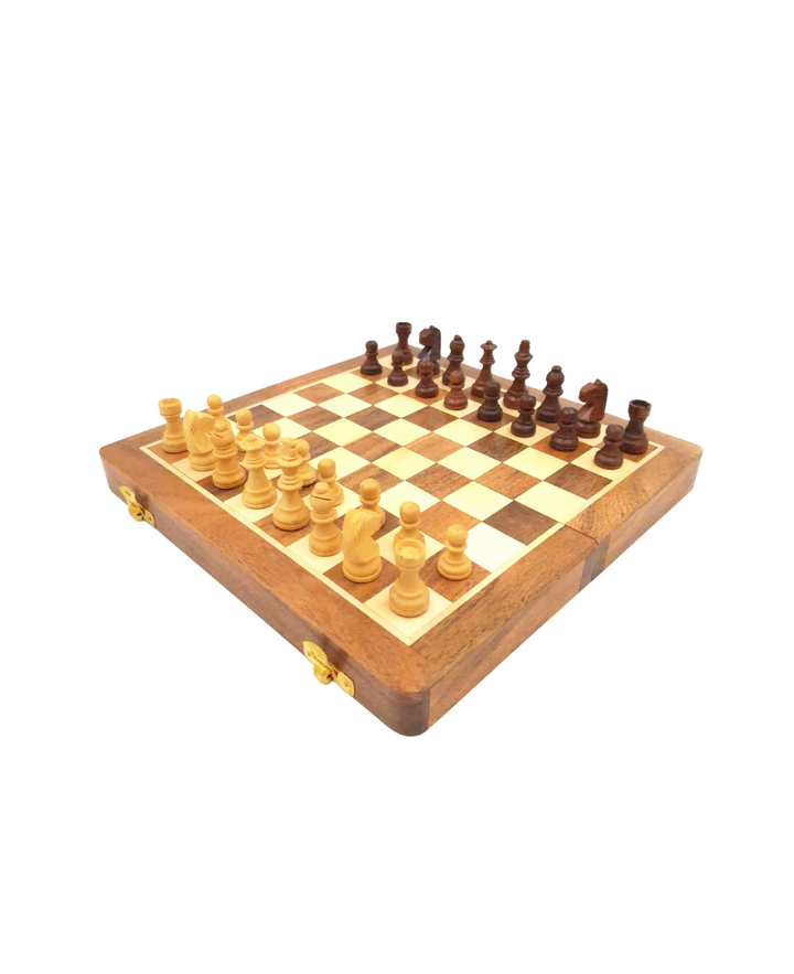 Magnetic wooden chess set, 25x25cm - DNU-026