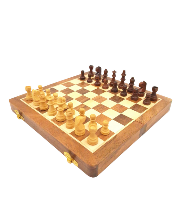 Magnetic wooden chess set, 25x25cm - DNU-026