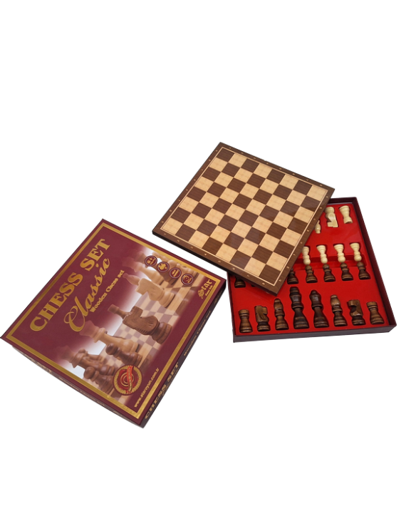 Large wooden chess set, 37 x 37 cm – 1050736