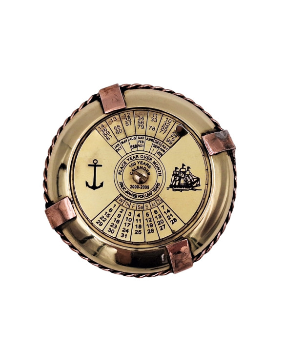 An elegant brass nautical calendar - NI1422