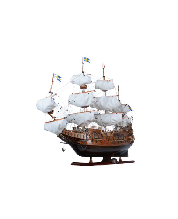 Ekskluzywny model żaglowca Vasa z rozwiniętymi żaglami - Vasa80R