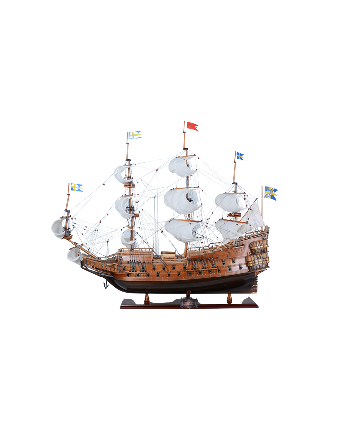 Ekskluzywny model żaglowca Vasa z rozwiniętymi żaglami - Vasa80R