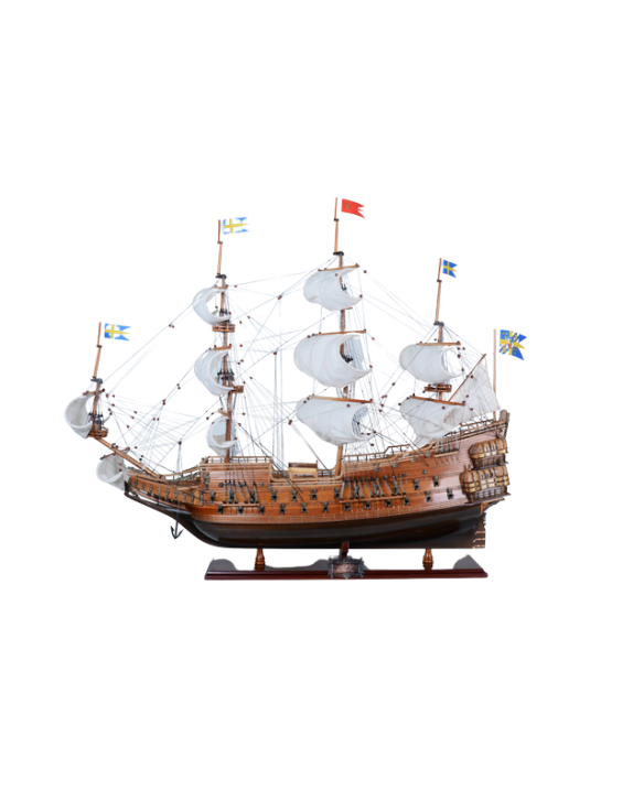 Ekskluzywny model żaglowca Vasa z rozwiniętymi żaglami - Vasa80R