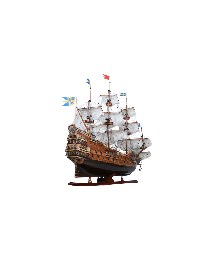 Ekskluzywny model żaglowca Vasa z rozwiniętymi żaglami - Vasa80R