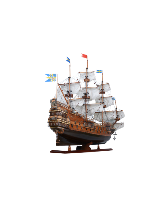 Ekskluzywny model żaglowca Vasa z rozwiniętymi żaglami - Vasa80R