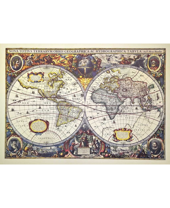 World Map, 1630 – J. Hondius reprint – M1630 – A gift for a historian