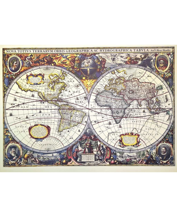World Map, 1630 – J. Hondius reprint – M1630 – A gift for a historian